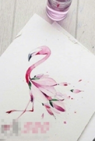 唯美的彩绘技巧植物素材花朵和仙鹤cq9电子手稿