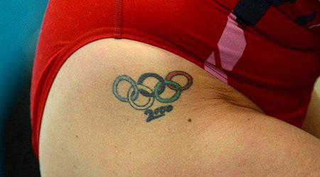 女运动员臀部奥运五环cq9电子制图片