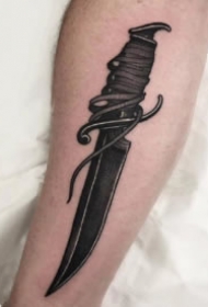 匕首刺青 9款黑色的小臂小刀匕首cq9电子制图案