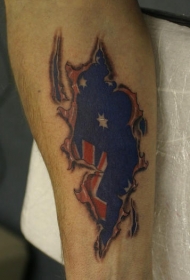 手臂澳大利亚国旗下的皮肤撕裂cq9电子